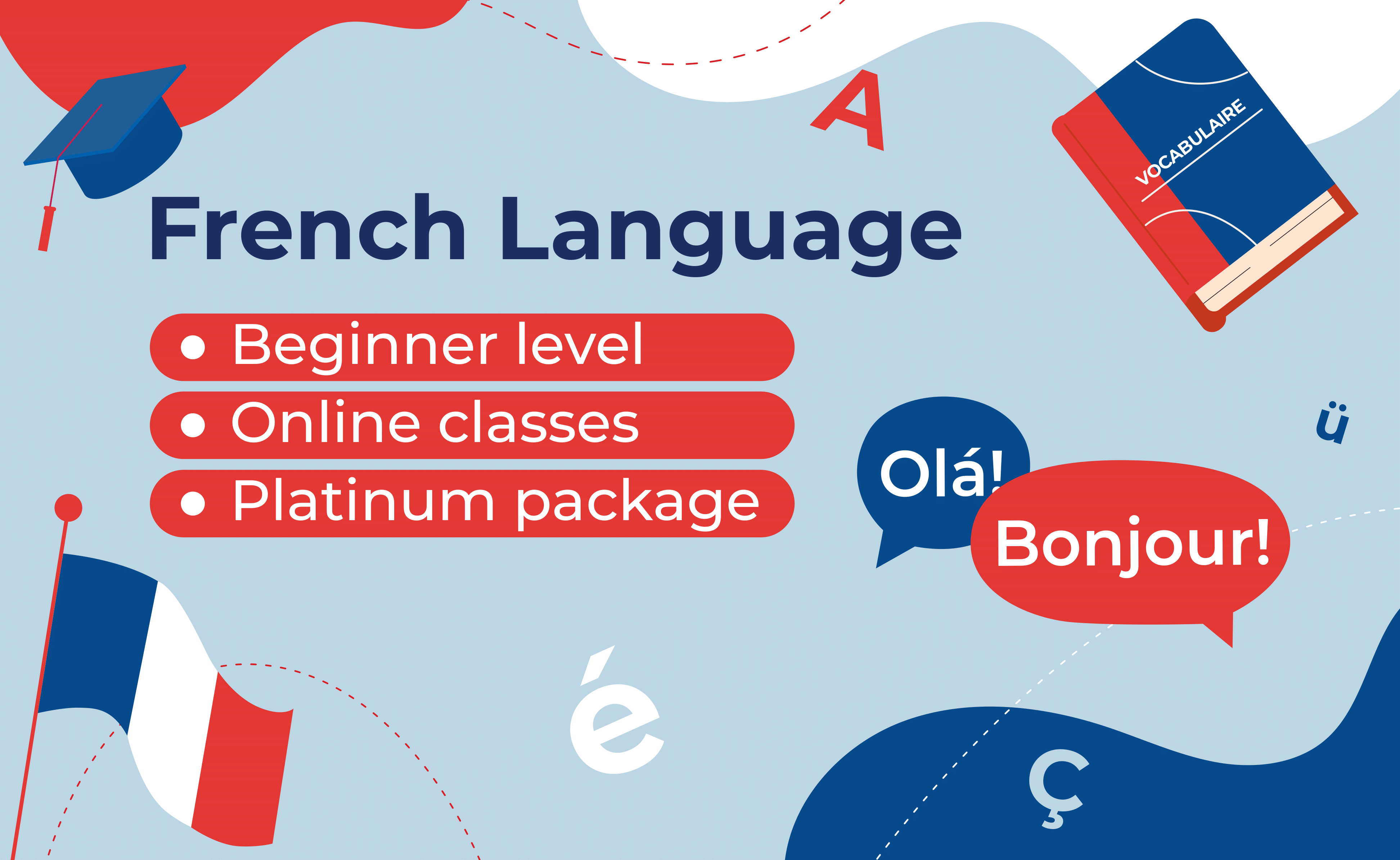 Learn French – Beginner – Online classes – Platinum